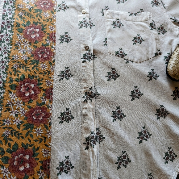 Hunters Run Tropical Shirt Medium White Red - Picture 3 of 13